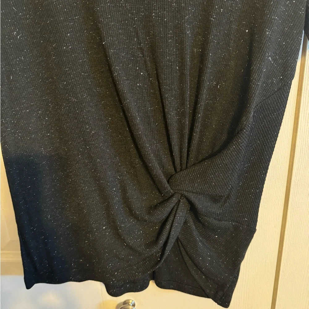 APT 9 women’s blouse size small black with silver sparkle - Picture 4 of 4